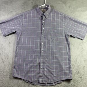 Jacob Miller Shirt Men Large Plaid Checkered Button Down Short Sleeve Casual